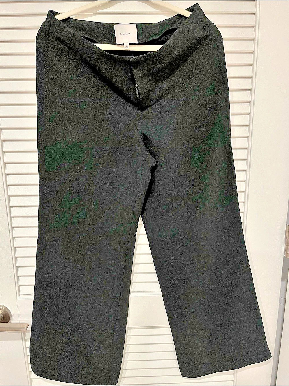Reformation Black Trouser Leg Pants Size 6 Like New